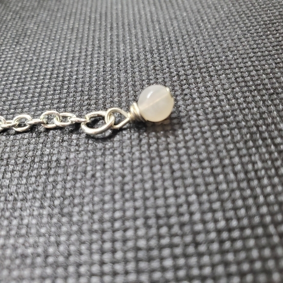 Rose Quartz Bead Bar Necklace - Picture 9 of 10